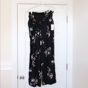 Black Floral A New Day Palazzo Pants